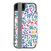 おもしろいのカラフル鮮やか形状 INCIPIO iPhoneウォレットケース (フォリオ裏面)