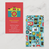 おもしろいのカラフルCMYK Lomoのカメラのカメラマン 名刺 (正面/裏面)