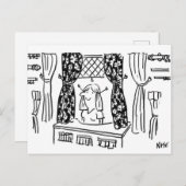 おもしろいのカーテン&ファブリックの羽織ダサリー漫画 ポストカード (正面/裏面)