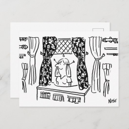 おもしろいのカーテン&ファブリックの羽織ダサリー漫画 ポストカード (正面/裏面)