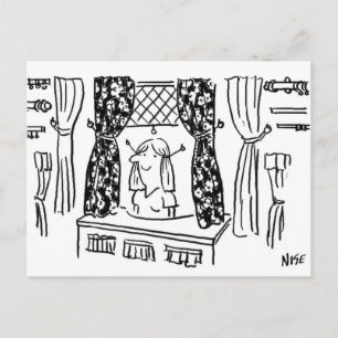 おもしろいのカーテン&ファブリックの羽織ダサリー漫画 ポストカード