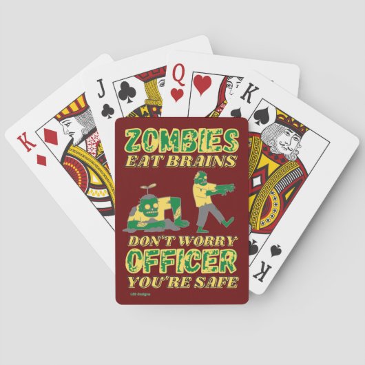 おもしろいのカー遊ド「ZOMBIES 食べ BRAINS...」 トランプ (裏面)