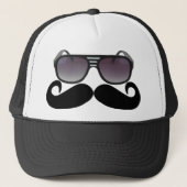 おもしろいのギフトTrのための黒い髭か黒い口ひげ キャップ (正面)
