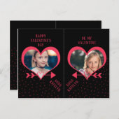 おもしろいのクラスのバレンタインデーのパーティーのハートの写真カード シーズンポストカード (正面/裏面)