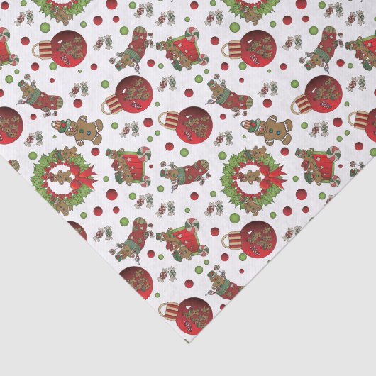 おもしろいのクリスマスのジンジャーブレッドマン 薄葉紙 (詳細)