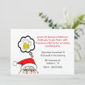 おもしろいのクリスマスのパーティの招待状 招待状 (スタンド正面)