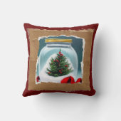 おもしろいのクリスマスを瓶のコラージュの装飾で クッション (裏面)