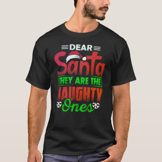 おもしろいのクリスマスシャよくはしゃぐツ Tシャツ (正面)