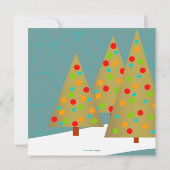 おもしろいのクリスマスツリーのトリオの休日のパーティの招待状 招待状 (裏面)