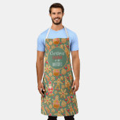 おもしろいのクリスマスベーキングの名前 エプロン (着用した状態)