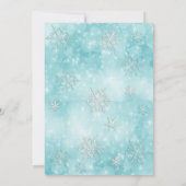 おもしろいのクリスマスボール雪の結晶ホリデーパーティー 招待状 (裏面)