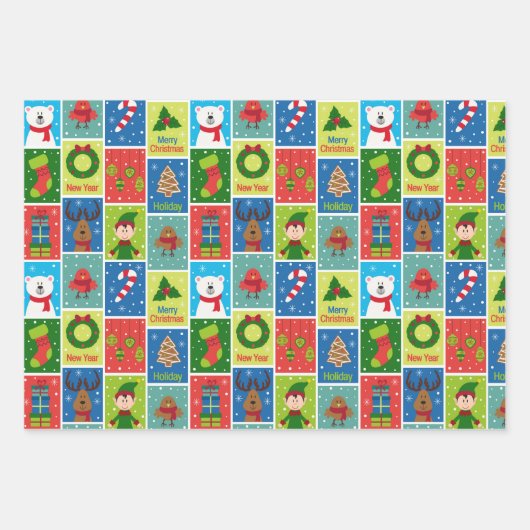 おもしろいのクリスマスマンガの画像 ラッピングペーパーシート (正面)