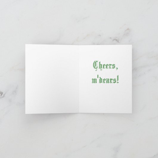 おもしろいのクリスマス·ウォートハグとティーカップ シーズンカード (内部)