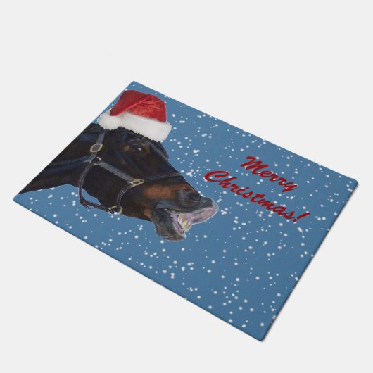 おもしろいのクリスマス ドアマット (アングル)