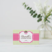 おもしろいのケーキの球の名刺 名刺 (スタンド正面)