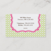 おもしろいのケーキの球の名刺 名刺 (裏面)