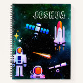 おもしろいのコラージュのスケパーソナライズされたッチ ノートブック (正面)