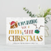 おもしろいのコーギメリーが願いクリスマスかわいい シーズンカード (スタンド正面)