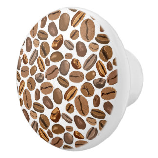 おもしろいのコーヒー豆のデザイン セラミックノブ