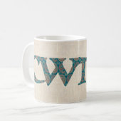 おもしろいのコーヒー・マグ、ウェールズのペイズリーのCwtchのスローガン、 コーヒーマグカップ (正面左)