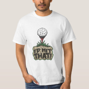 おもしろいのゴルフワイシャツ: 私はそれに当ります Tシャツ