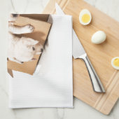 おもしろいのゴールデン・リトリーバー箱 キッチンタオル (四つ折り)