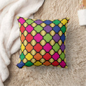 おもしろいのサイケデリックなクローバーのプリントパターン クッション (ブランケット)