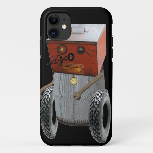 おもしろいのサイファイの金属のロボットIphoneの場合 Case-Mate iPhoneケース (裏面)