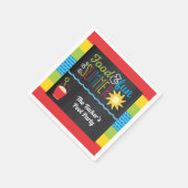 おもしろいのサンプールのパーティーカラフルChalkboard スタンダードカクテルナプキン (角)