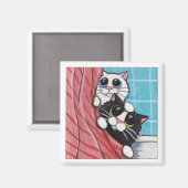 おもしろいのシャワー – Cat Magnet マグネット (正面/裏面)