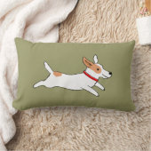 おもしろいのジャックラッセルテリアかわいい犬のランニング ランバークッション (ブランケット)