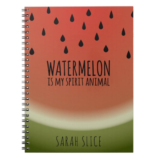 おもしろいのスイカは私の精神動物果実手帳である ノートブック (正面)