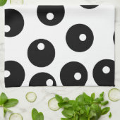 おもしろいのスタイリッシュな白黒パターン。 カスタム キッチンタオル (折り畳み)