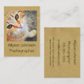 おもしろいのスタイルあなたの写真の名刺 名刺 (正面/裏面)