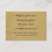 おもしろいのスタイルあなたの写真の名刺 名刺 (裏面)