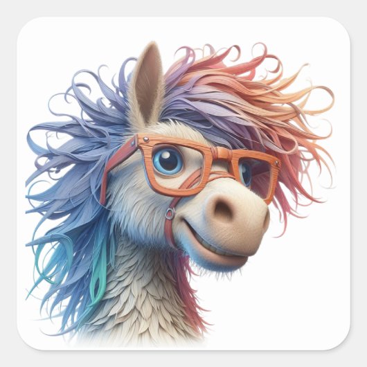 おもしろいのステッカー スクエアシール (正面)