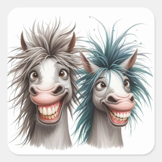 おもしろいのステッカー スクエアシール (正面)