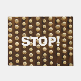 おもしろいのストップの玄関マット ドアマット