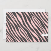 おもしろいのスパの女の子の誕生日のスパのパーティの招待状|のシマウマ 招待状 (裏面)