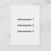おもしろいのスパンコールは大きい名刺を見ます 名刺 (裏面)