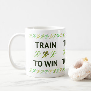 おもしろいのスポーツランニングを勝ち取るために訓練する コーヒーマグカップ