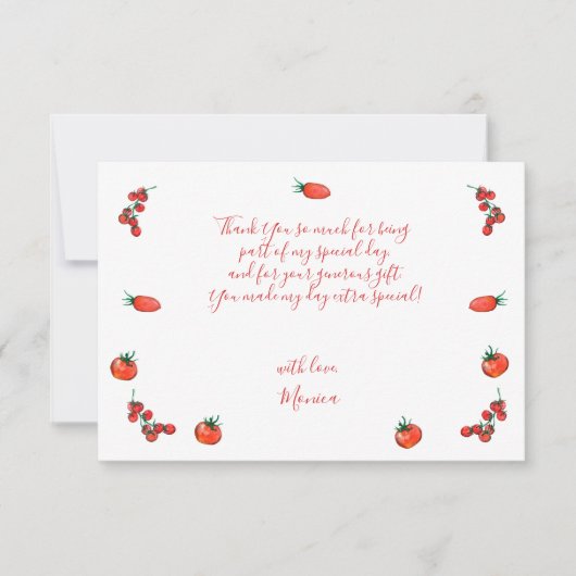 おもしろいのスライス、最初の誕生日 サンキューカード (正面)