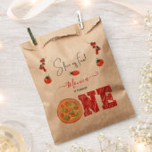 おもしろいのスライス、最初の誕生日 フェイバーバッグ (クリップ留めされた状態)