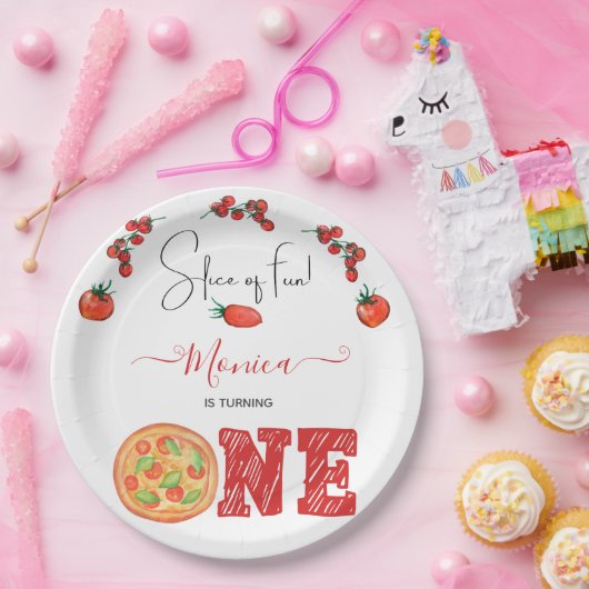 おもしろいのスライス、最初の誕生日 ペーパープレート (パーティー)