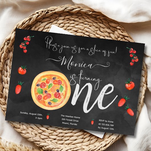 おもしろいのスライス、最初の誕生日 招待状