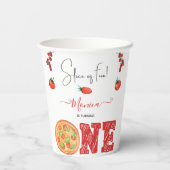 おもしろいのスライス、最初の誕生日 紙コップ (裏面)