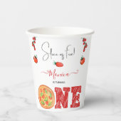 おもしろいのスライス、最初の誕生日 紙コップ (正面)