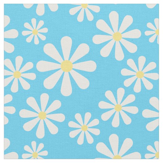 おもしろいのデイジーの一突き色の背景の生地 ファブリック (クローズアップ)