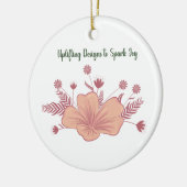 おもしろいのデザインが女性の日を明るくする セラミックオーナメント (左)