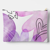 おもしろいのドードルハートと花カスタムの アクセサリーポーチ (裏面)